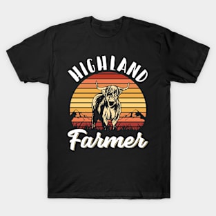 Highland Cow Highland Cattle Highland Farmer T-Shirt